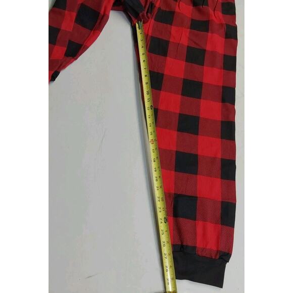 Adult Unisex PJ Place XLarge Red/Black Thermal 2 Piece Pajama Set #M70 - Picture 7 of 7